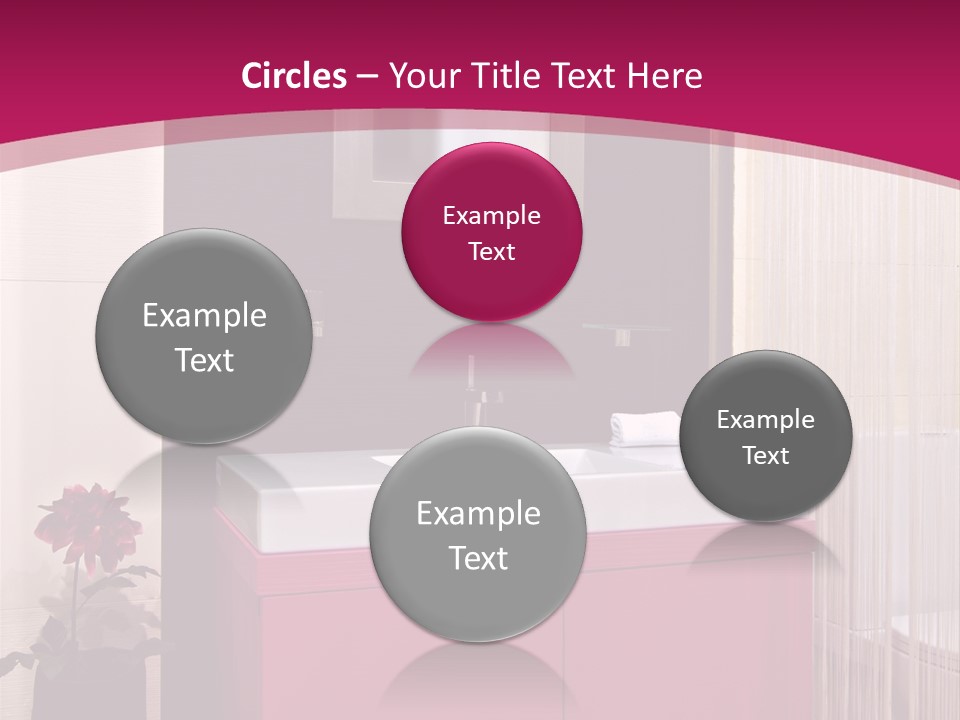 A Bathroom With A Sink And A Mirror PowerPoint Template