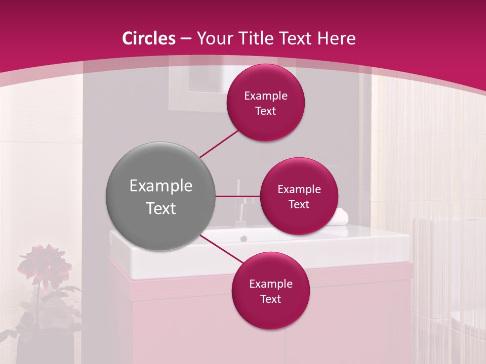 A Bathroom With A Sink And A Mirror PowerPoint Template