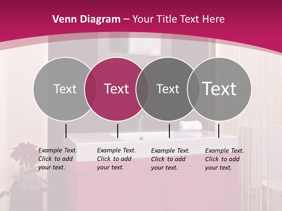 A Bathroom With A Sink And A Mirror PowerPoint Template