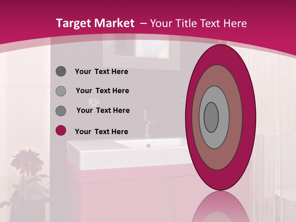 A Bathroom With A Sink And A Mirror PowerPoint Template