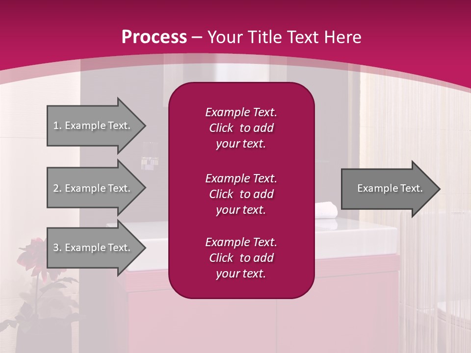 A Bathroom With A Sink And A Mirror PowerPoint Template