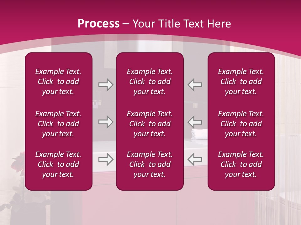 A Bathroom With A Sink And A Mirror PowerPoint Template