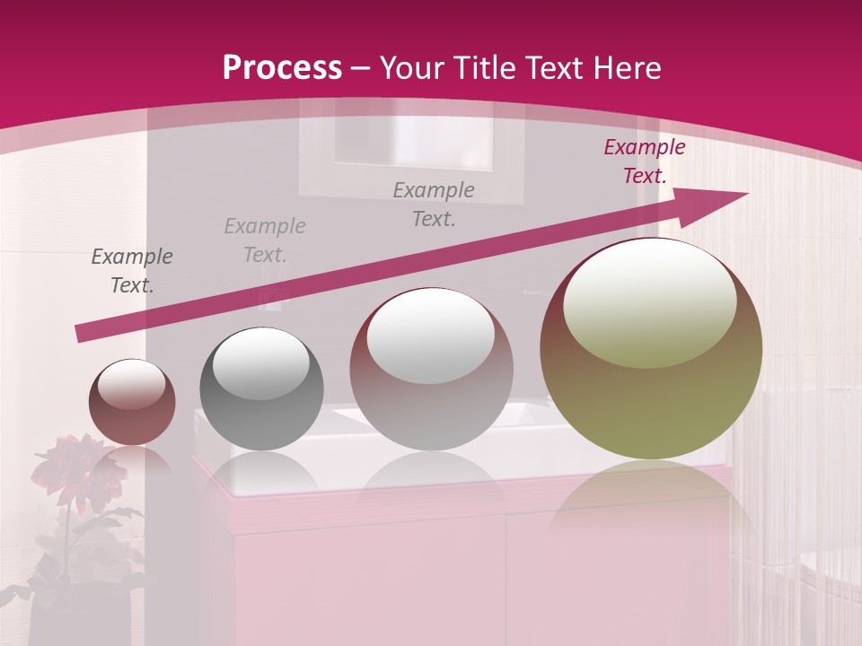 A Bathroom With A Sink And A Mirror PowerPoint Template