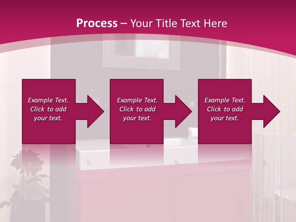 A Bathroom With A Sink And A Mirror PowerPoint Template