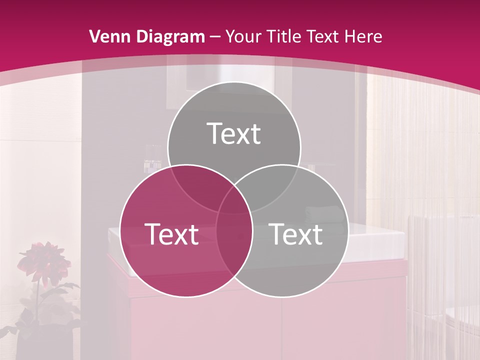 A Bathroom With A Sink And A Mirror PowerPoint Template