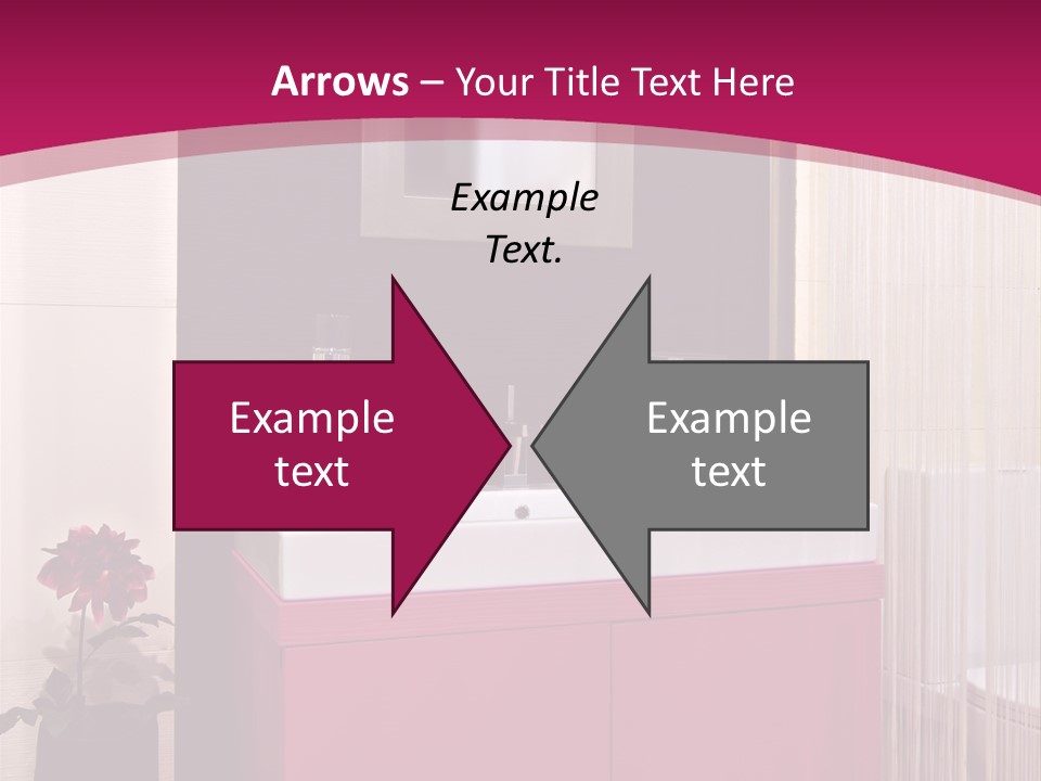 A Bathroom With A Sink And A Mirror PowerPoint Template