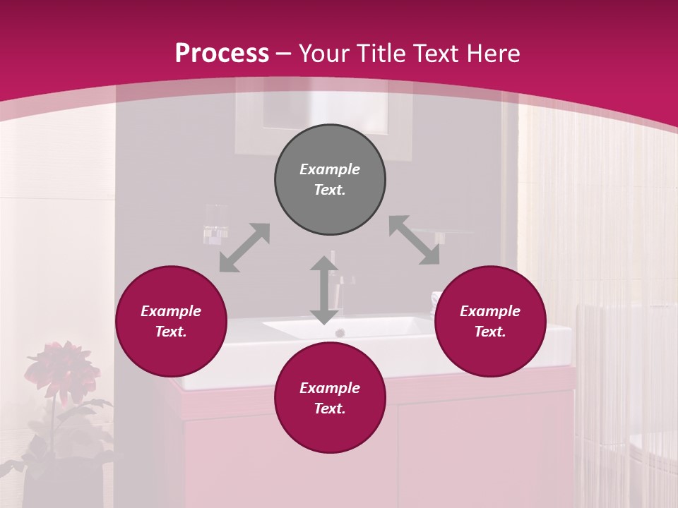 A Bathroom With A Sink And A Mirror PowerPoint Template