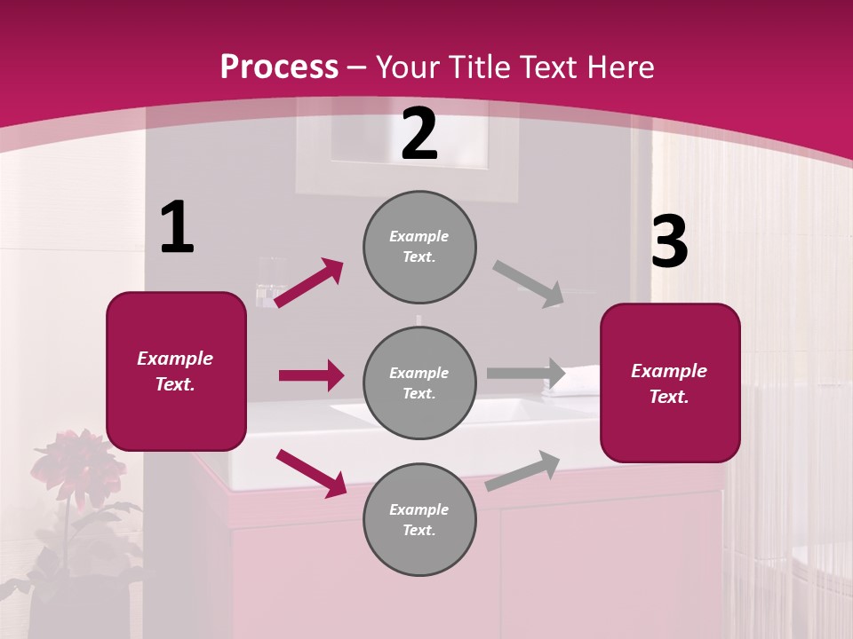 A Bathroom With A Sink And A Mirror PowerPoint Template