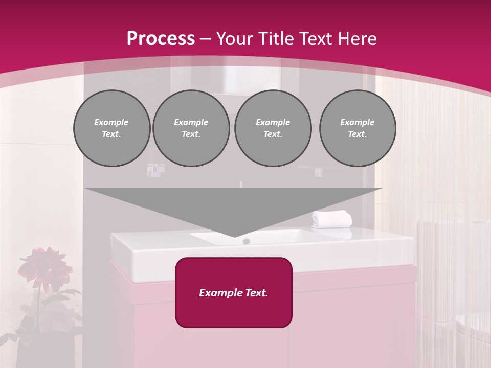 A Bathroom With A Sink And A Mirror PowerPoint Template