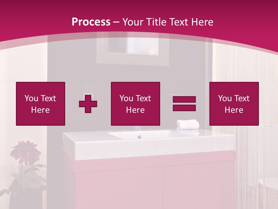 A Bathroom With A Sink And A Mirror PowerPoint Template