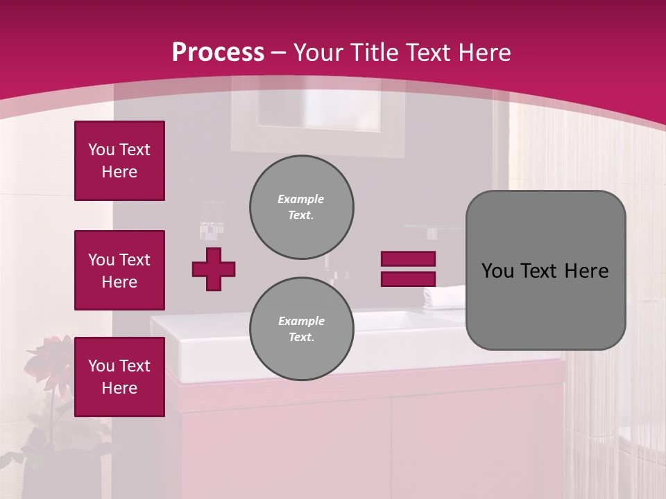 A Bathroom With A Sink And A Mirror PowerPoint Template