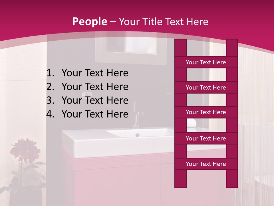 A Bathroom With A Sink And A Mirror PowerPoint Template
