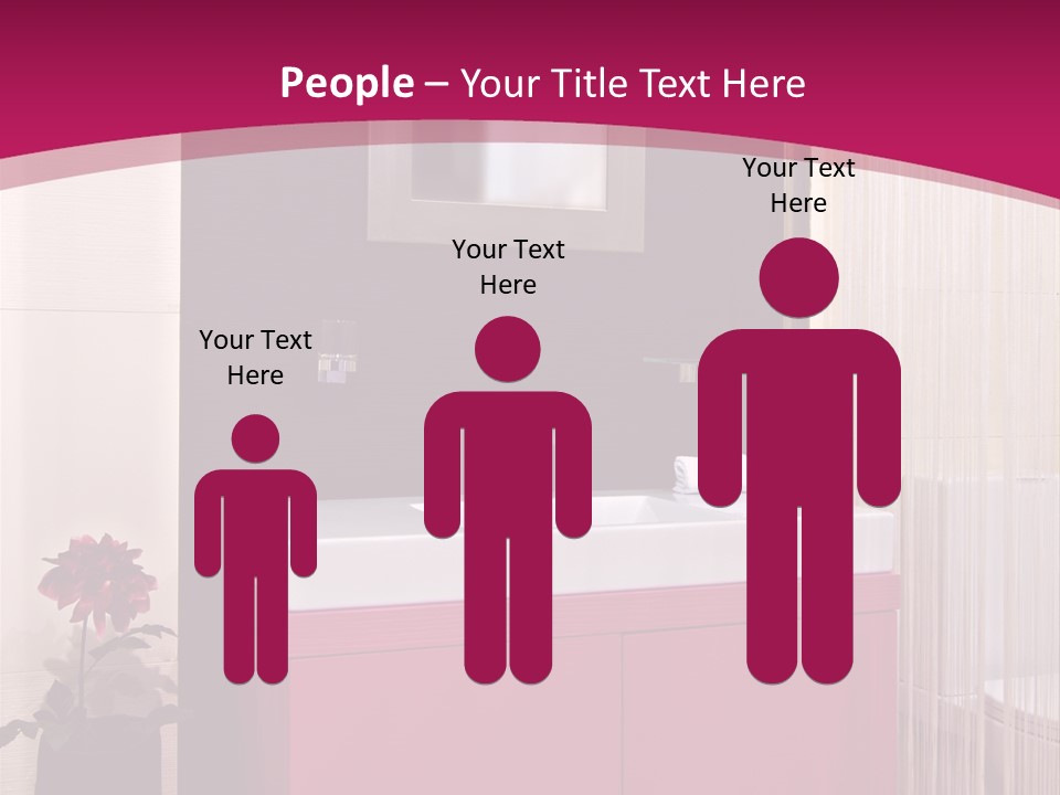 A Bathroom With A Sink And A Mirror PowerPoint Template