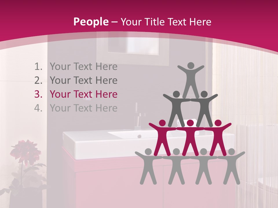 A Bathroom With A Sink And A Mirror PowerPoint Template