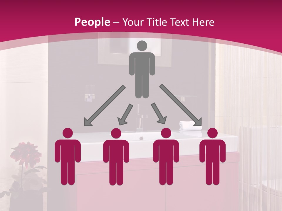 A Bathroom With A Sink And A Mirror PowerPoint Template