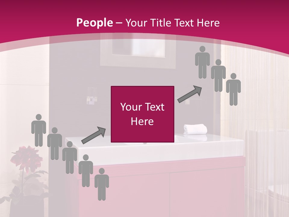 A Bathroom With A Sink And A Mirror PowerPoint Template