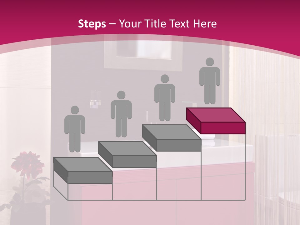 A Bathroom With A Sink And A Mirror PowerPoint Template