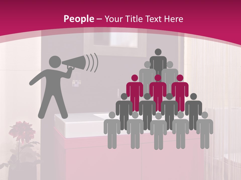 A Bathroom With A Sink And A Mirror PowerPoint Template
