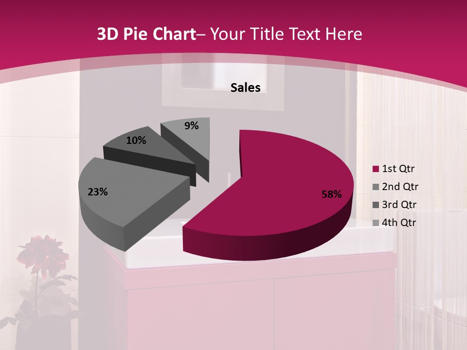 A Bathroom With A Sink And A Mirror PowerPoint Template