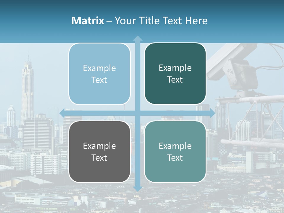 A Security Camera On Top Of A Building In A City PowerPoint Template