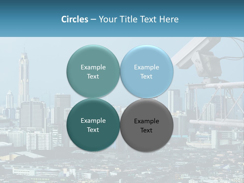 A Security Camera On Top Of A Building In A City PowerPoint Template