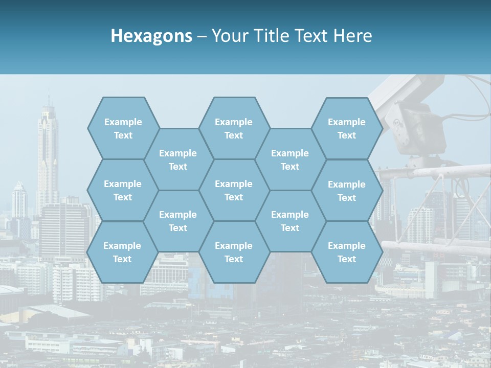 A Security Camera On Top Of A Building In A City PowerPoint Template