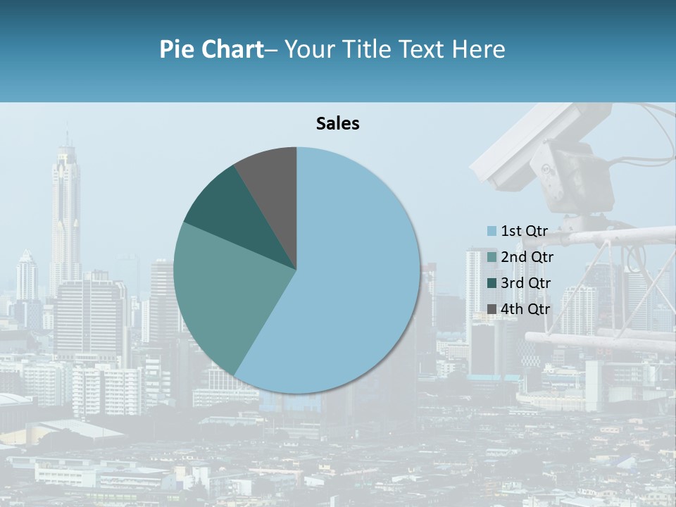 A Security Camera On Top Of A Building In A City PowerPoint Template