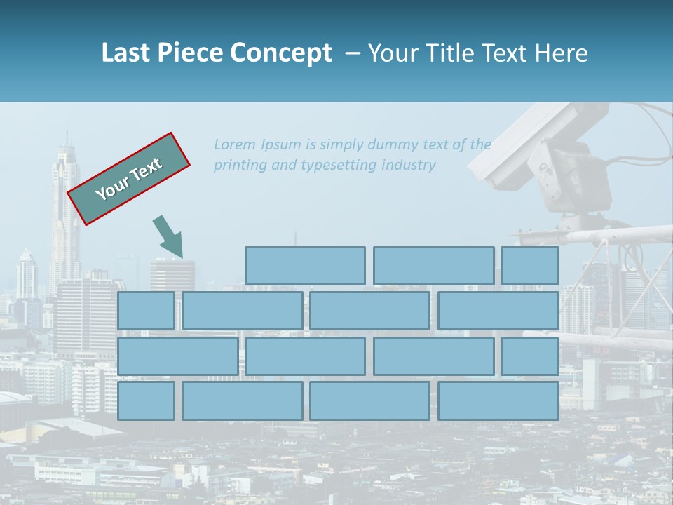 A Security Camera On Top Of A Building In A City PowerPoint Template