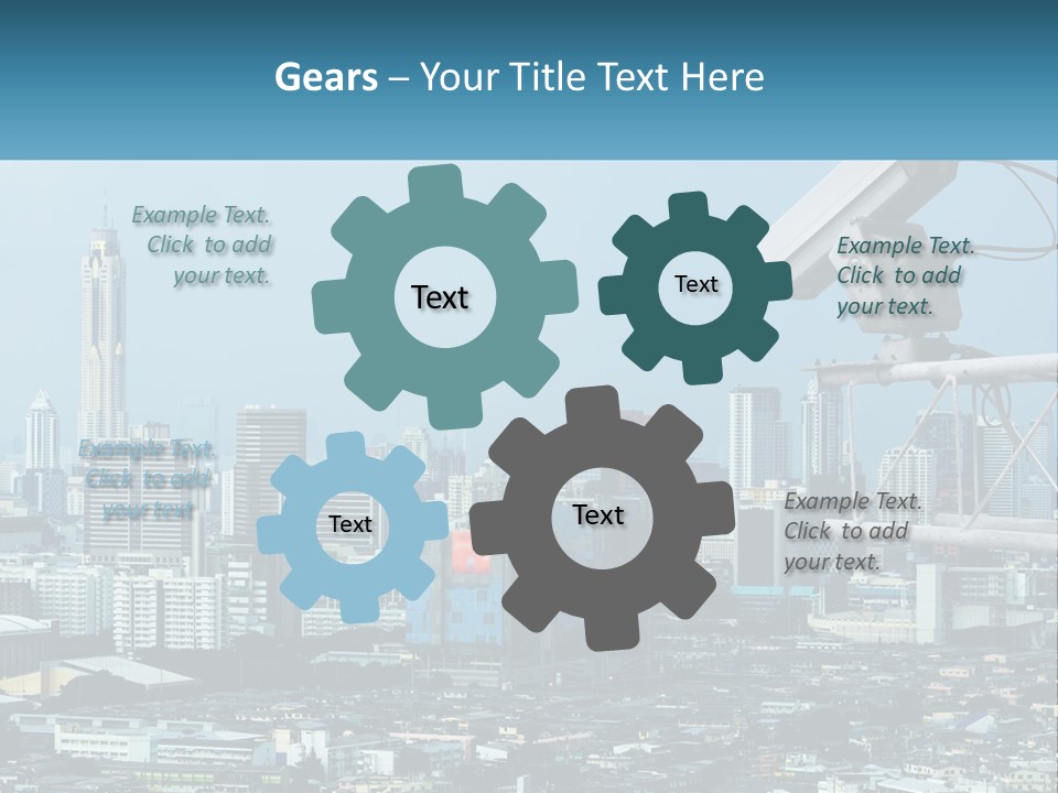 A Security Camera On Top Of A Building In A City PowerPoint Template