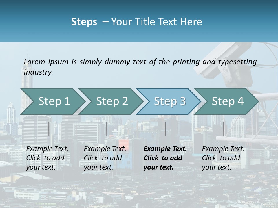 A Security Camera On Top Of A Building In A City PowerPoint Template