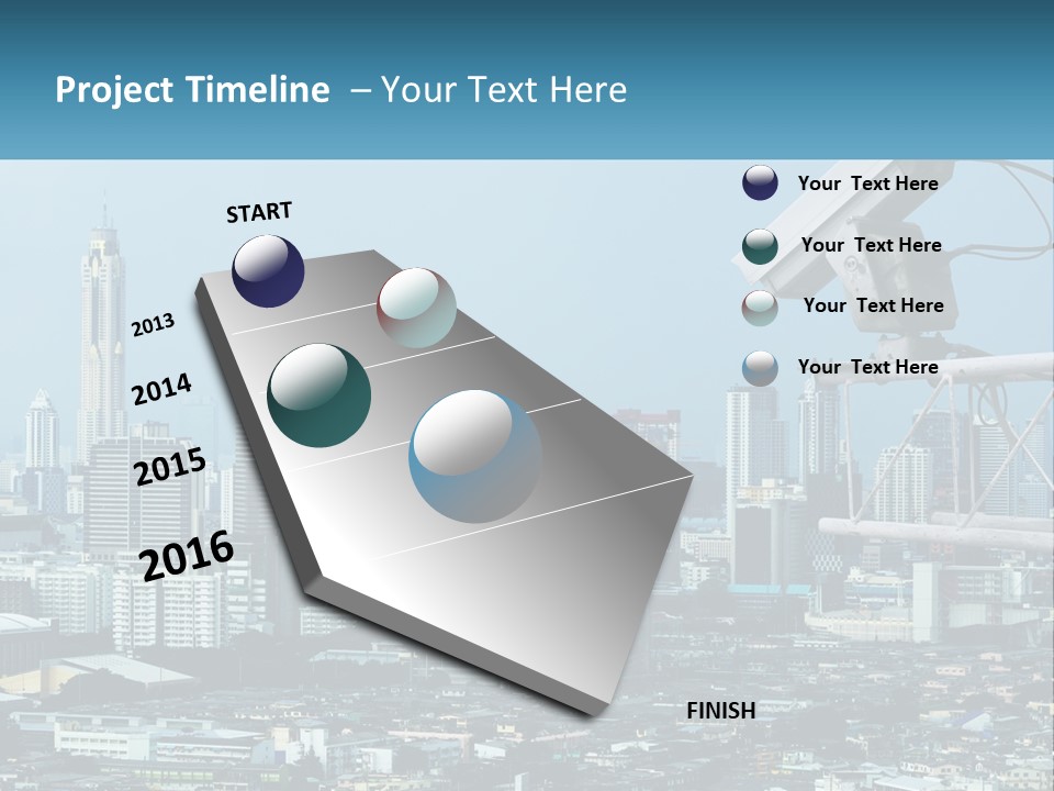 A Security Camera On Top Of A Building In A City PowerPoint Template