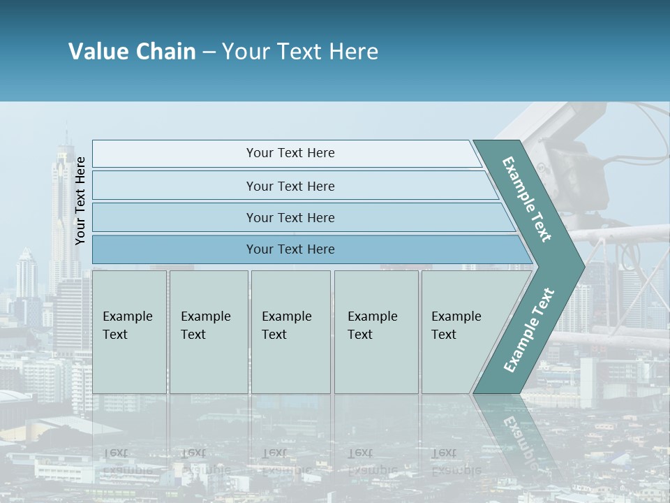 A Security Camera On Top Of A Building In A City PowerPoint Template