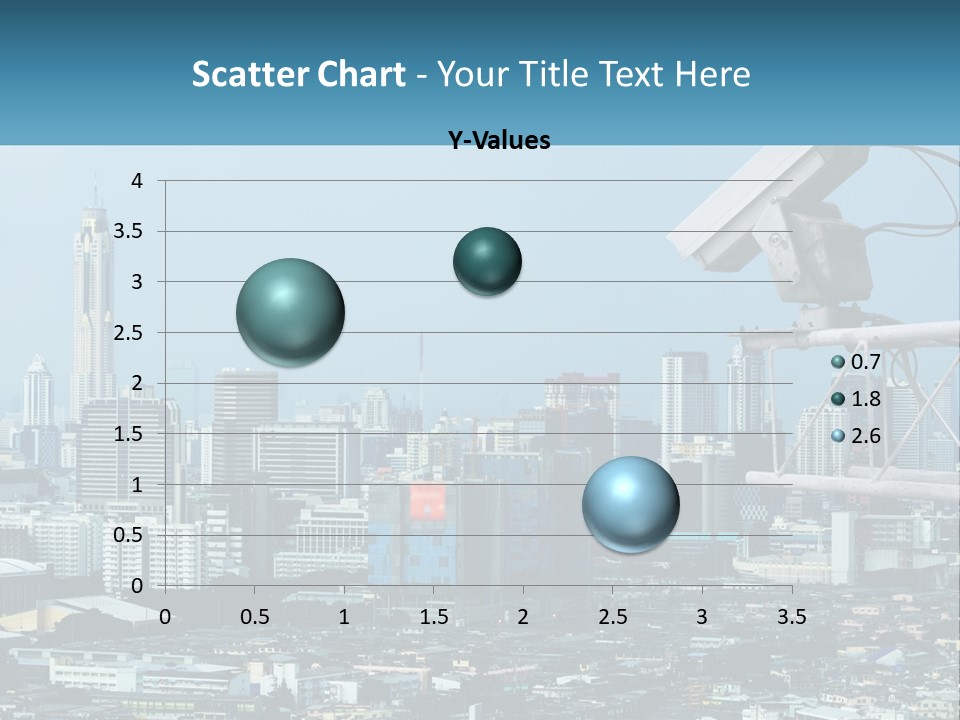 A Security Camera On Top Of A Building In A City PowerPoint Template