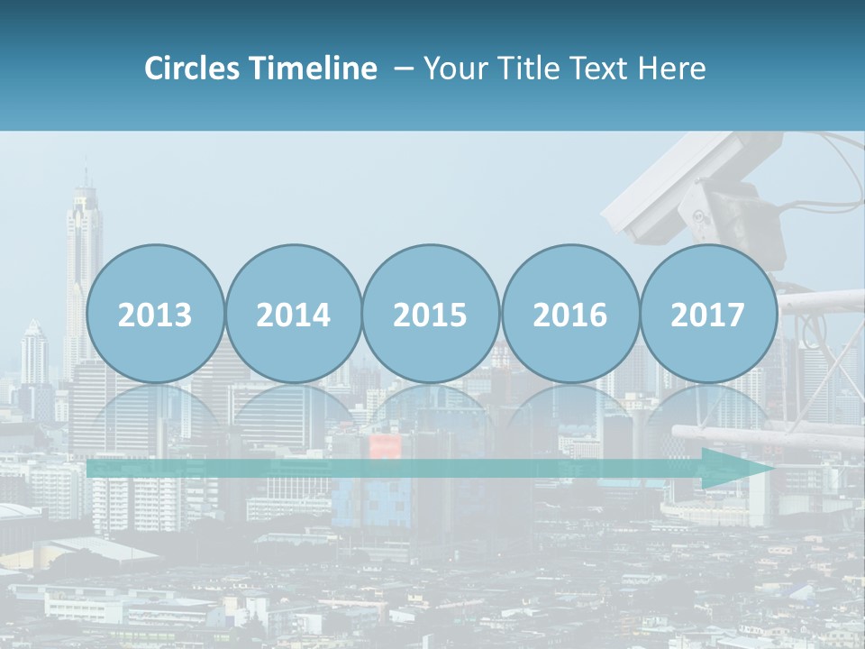 A Security Camera On Top Of A Building In A City PowerPoint Template