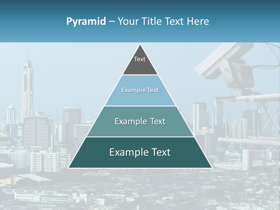 A Security Camera On Top Of A Building In A City PowerPoint Template