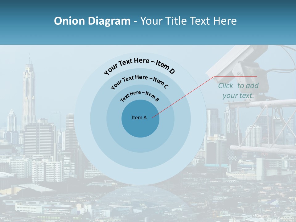 A Security Camera On Top Of A Building In A City PowerPoint Template