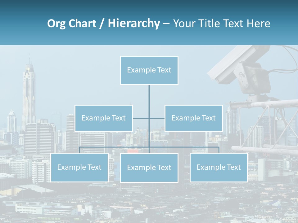 A Security Camera On Top Of A Building In A City PowerPoint Template