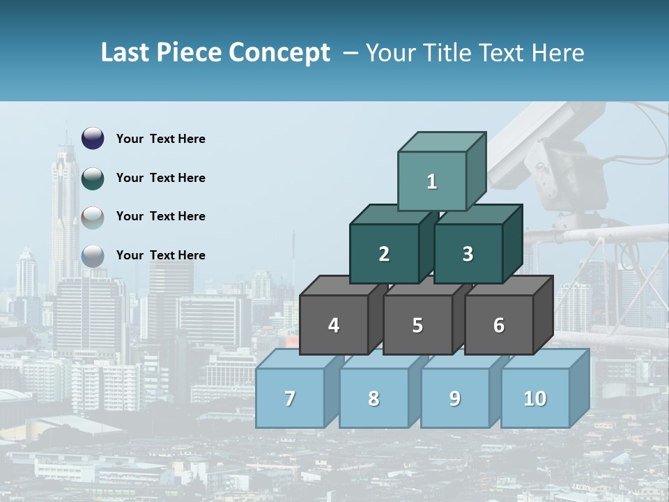 A Security Camera On Top Of A Building In A City PowerPoint Template
