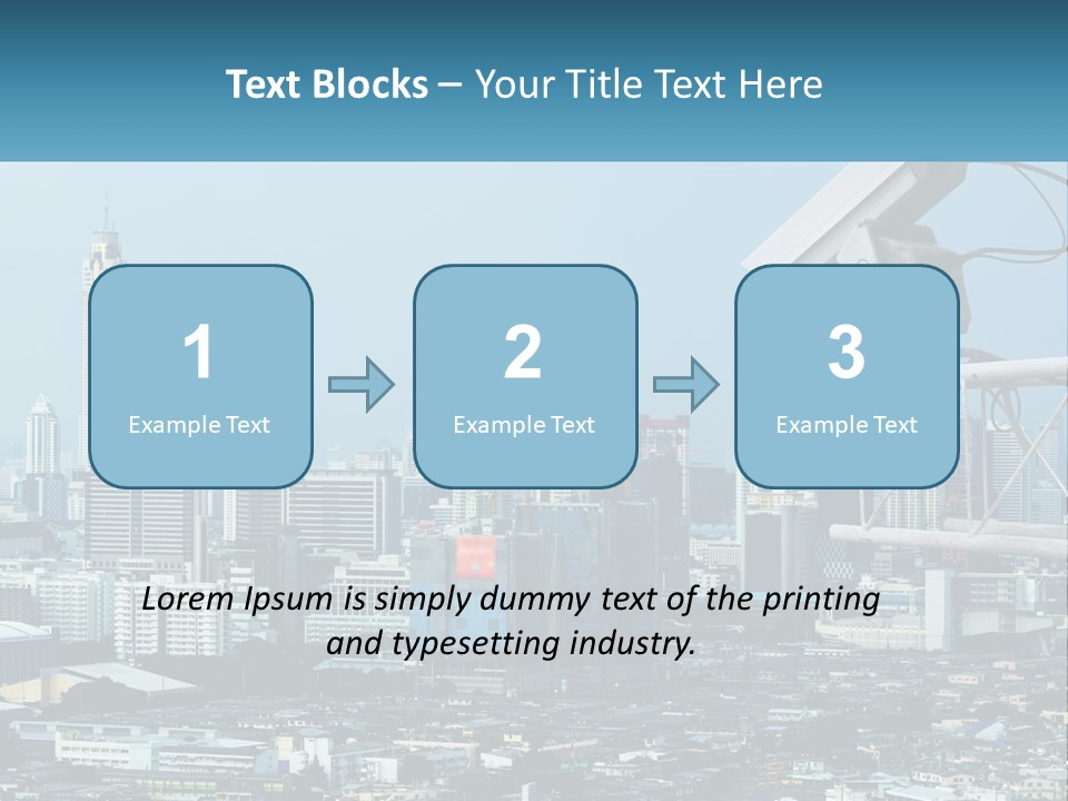 A Security Camera On Top Of A Building In A City PowerPoint Template