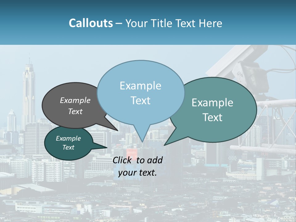 A Security Camera On Top Of A Building In A City PowerPoint Template
