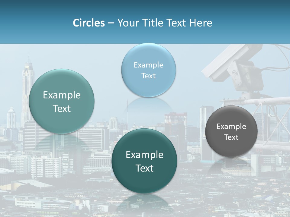 A Security Camera On Top Of A Building In A City PowerPoint Template