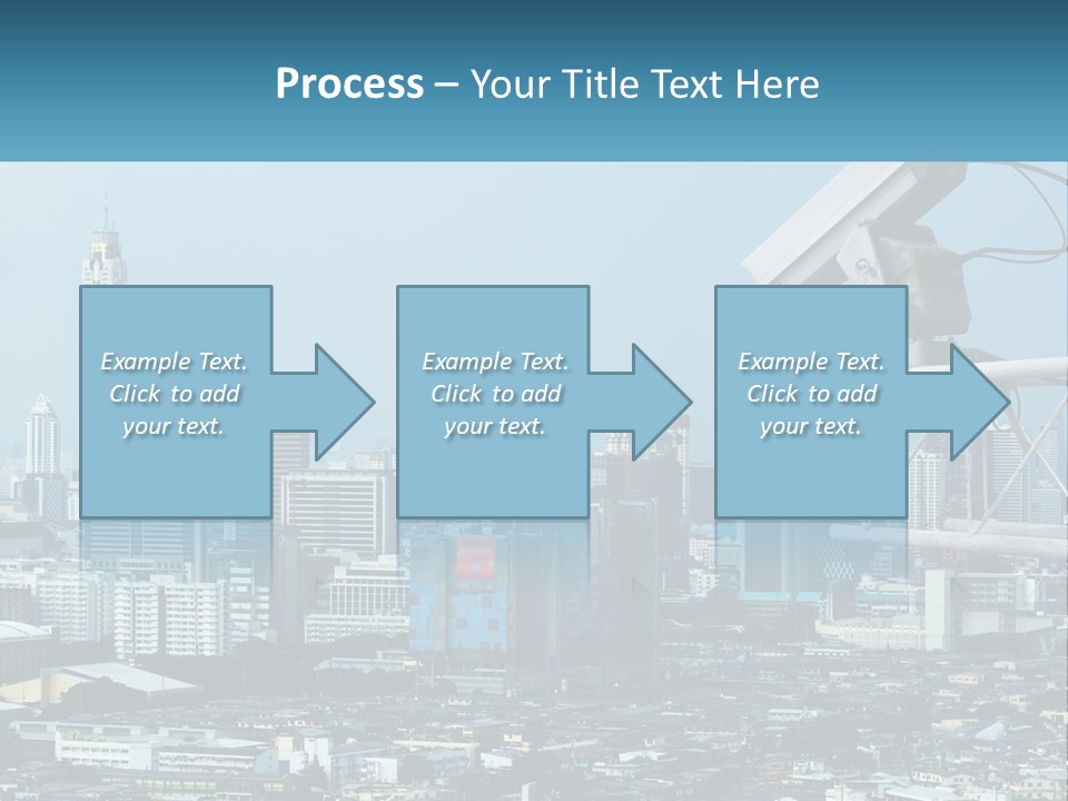 A Security Camera On Top Of A Building In A City PowerPoint Template