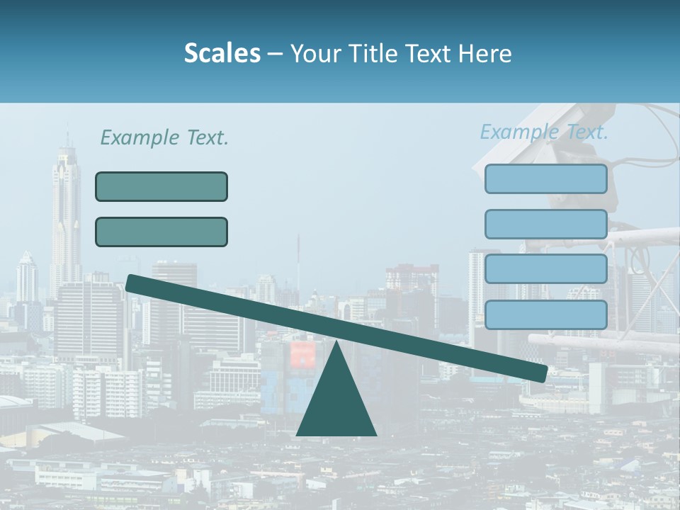 A Security Camera On Top Of A Building In A City PowerPoint Template