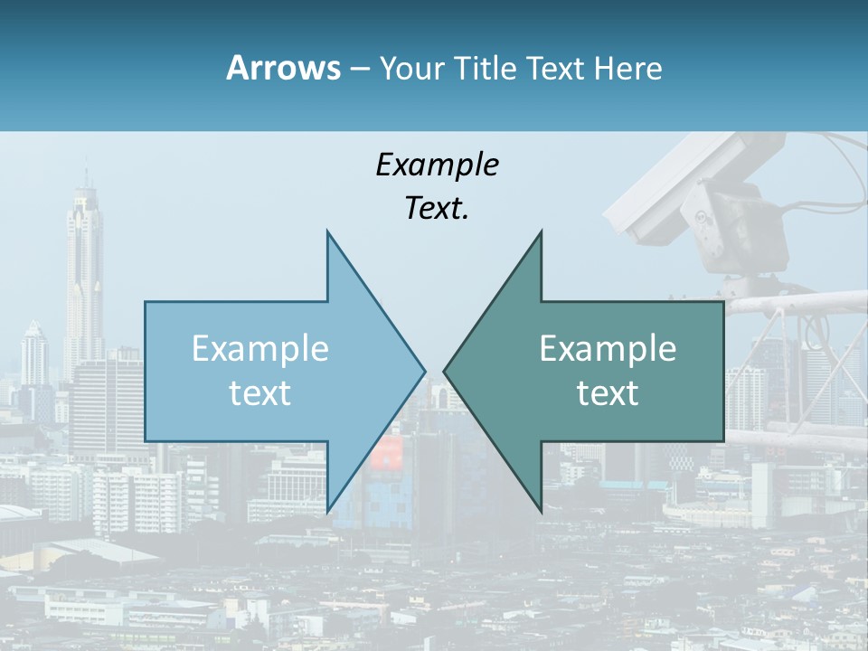 A Security Camera On Top Of A Building In A City PowerPoint Template