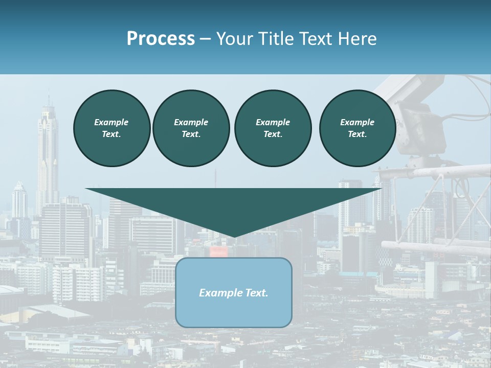A Security Camera On Top Of A Building In A City PowerPoint Template