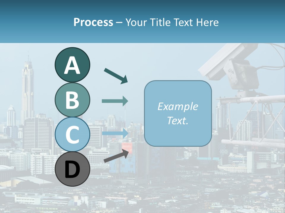 A Security Camera On Top Of A Building In A City PowerPoint Template
