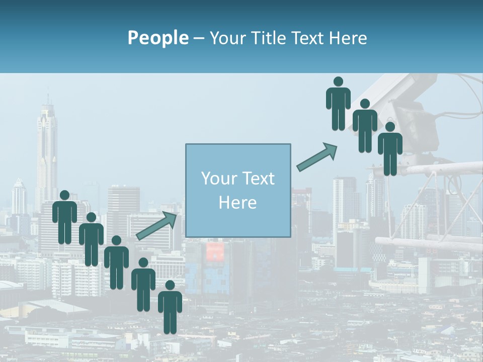 A Security Camera On Top Of A Building In A City PowerPoint Template