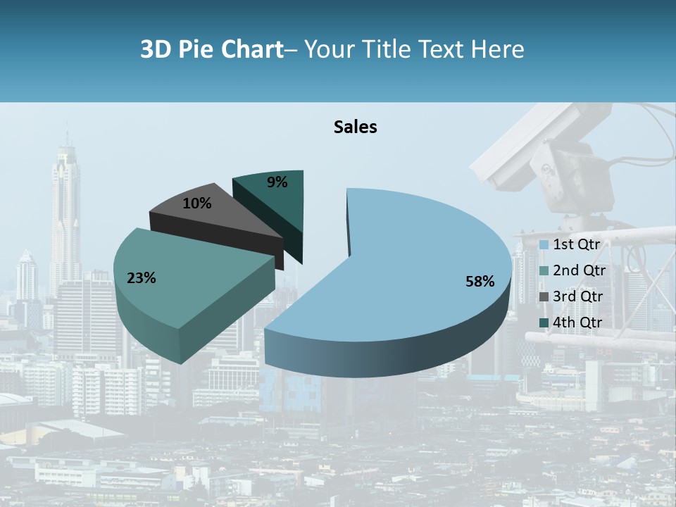 A Security Camera On Top Of A Building In A City PowerPoint Template