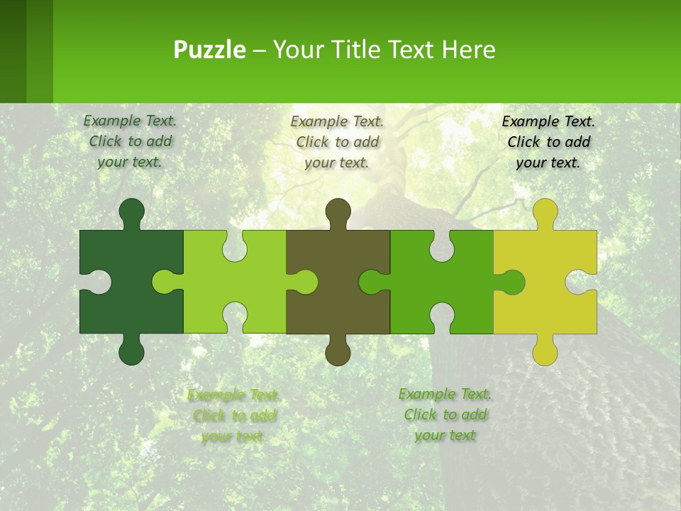 A Tree With The Sun Shining Through It PowerPoint Template