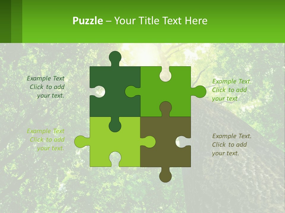 A Tree With The Sun Shining Through It PowerPoint Template